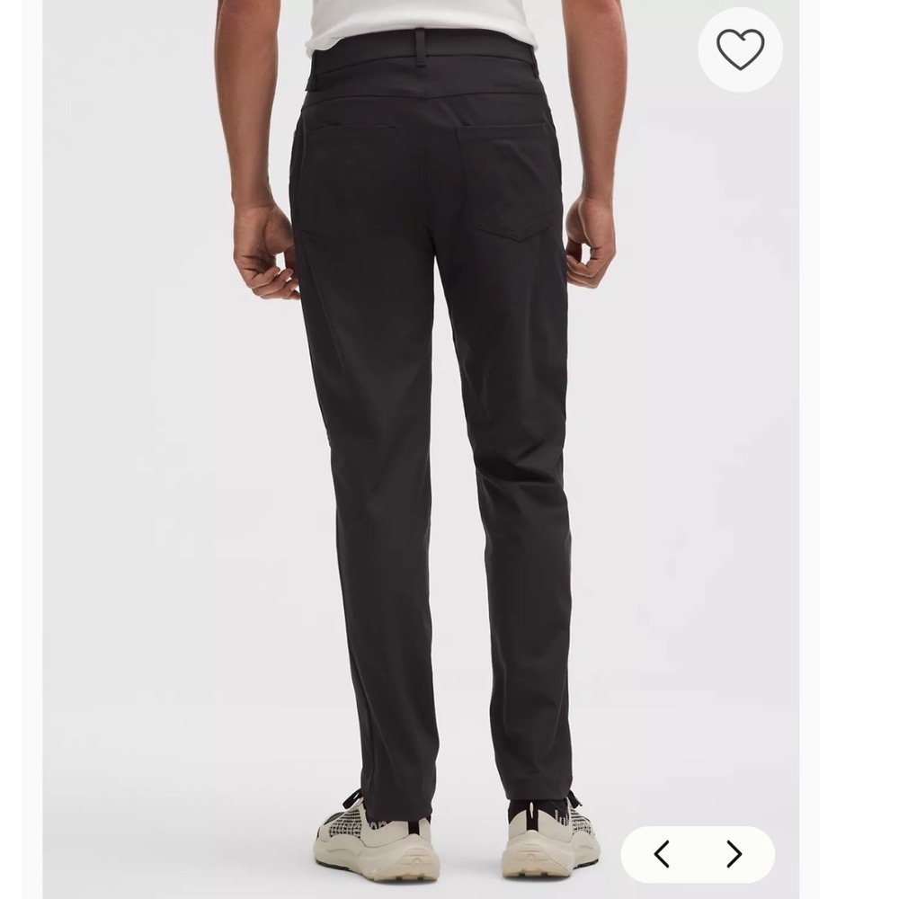 Lululemon Men 36x28 ABC Trouser Pant Classic Fit Black Warpstream Stretch Work - Picture 2 of 13